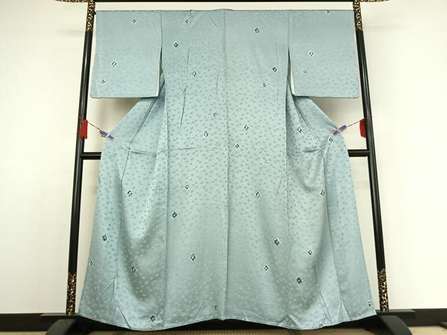 平和屋着物▽上質な小紋 単衣 舞花文 正絹 逸品 AABE4094jh