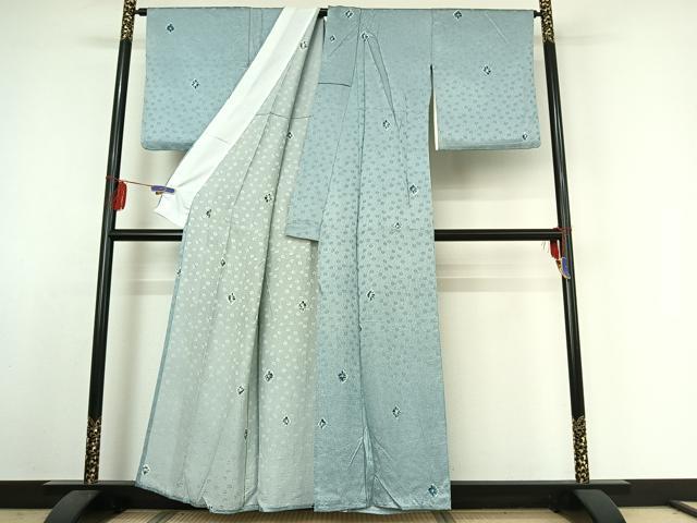 平和屋着物▽上質な小紋 単衣 舞花文 正絹 逸品 AABE4094jh