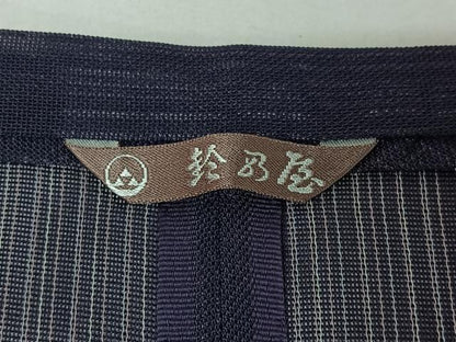平和屋着物▽道行コート スリーシーズン 春夏秋 塵除け 深紫色 鈴乃屋扱い ロング丈 正絹 逸品 AABE4095jh