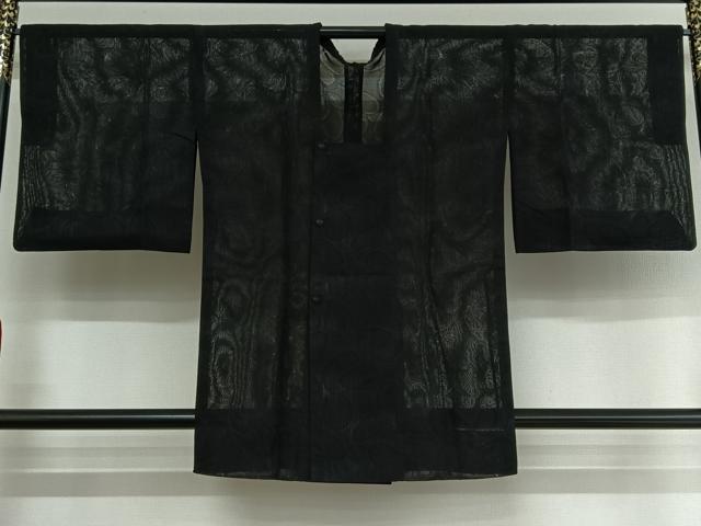 平和屋着物▽道行コート スリーシーズン 春夏秋 塵除け 暗黒色 三越扱い 正絹 逸品 AABE4096jh