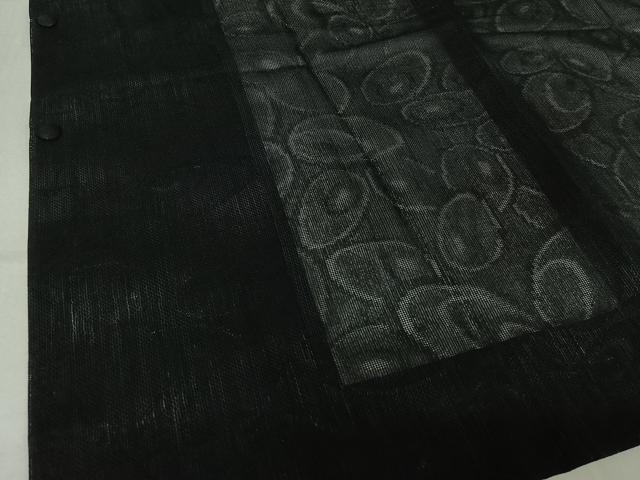 平和屋着物▽道行コート スリーシーズン 春夏秋 塵除け 暗黒色 三越扱い 正絹 逸品 AABE4096jh