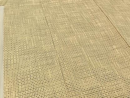 平和屋着物▽上質な紬 単衣 格子 正絹 逸品 AABE4101jh