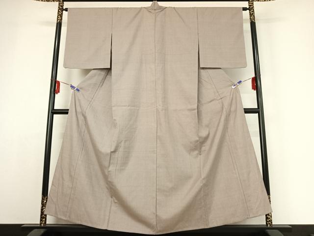 平和屋着物▽上質な紬 単衣 素色 正絹 逸品 AABE4108jh
