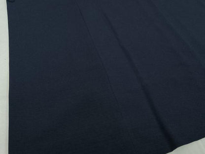 平和屋着物▽道行コート スリーシーズン 春夏秋 塵除け 紺藍色 ロング丈 正絹 逸品 AABE4112jh