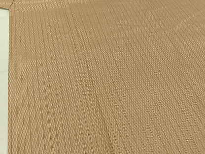 平和屋着物▽上質な紬 単衣 八丈織 市松綾織 縞 ゑり善扱い 正絹 逸品 AABE4113jh