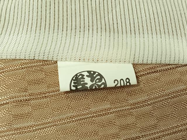 平和屋着物▽上質な紬 単衣 八丈織 市松綾織 縞 ゑり善扱い 正絹 逸品 AABE4113jh