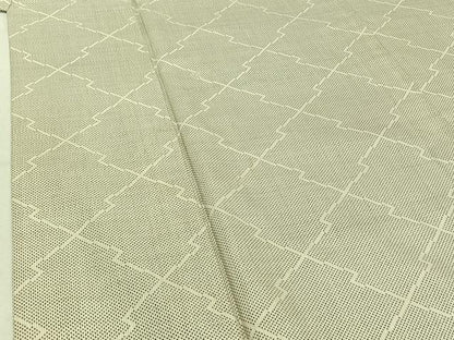 平和屋着物▽本場大島紬 白大島 単衣 松皮菱文 大丸扱い 正絹 逸品 AABE4114jh