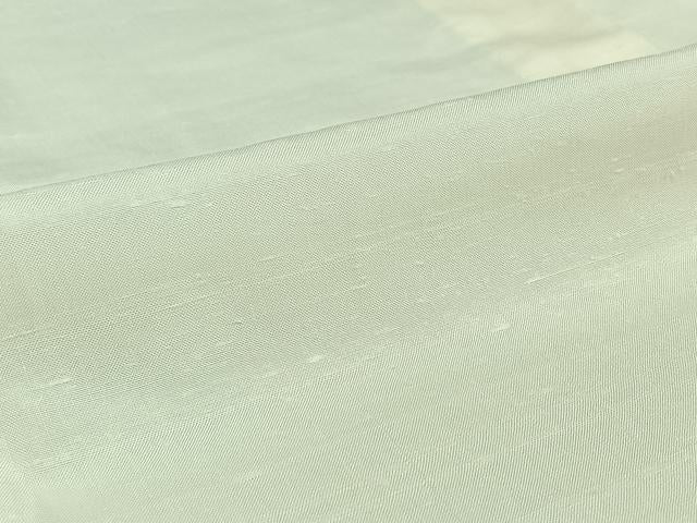 平和屋着物▽上質な紬 単衣 象牙色 反端付き 正絹 逸品 AABE4115jh