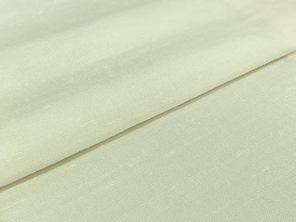 平和屋着物▽上質な紬 単衣 象牙色 反端付き 正絹 逸品 AABE4115jh