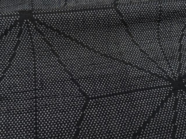 平和屋着物●塩沢紬　麻の葉霞文　正絹　逸品　AABE4127ck 平和屋着物○塩沢紬 麻の葉霞文 正絹 逸品 AABE4127ck