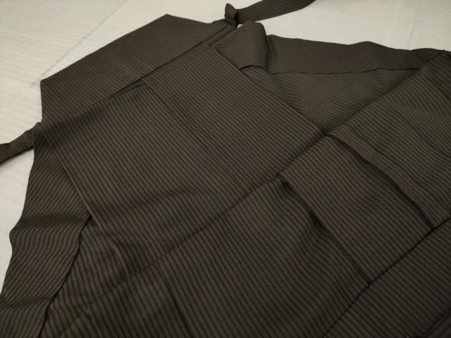 平和屋着物●男性 馬乗り袴 縞 正絹 逸品 AABE4144ck