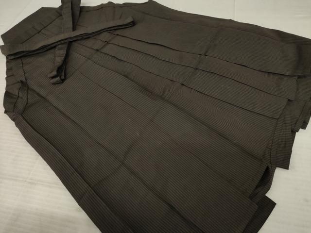 平和屋着物●男性 馬乗り袴 縞 正絹 逸品 AABE4144ck