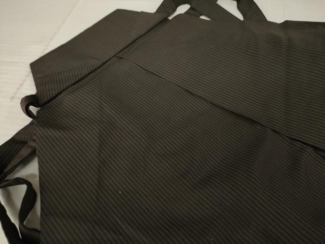 平和屋着物●男性 馬乗り袴 縞 正絹 逸品 AABE4144ck