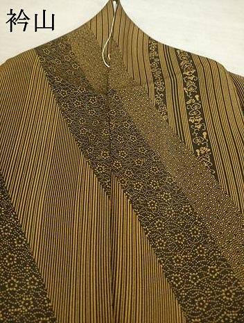 平和屋着物●上質な小紋　斜縞花文　正絹　逸品　AABE4148ck