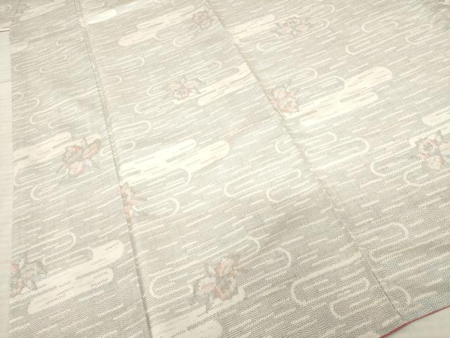 平和屋着物●上質な紬 エ霞花文 やまと誂製 正絹 逸品 AABE4149ck