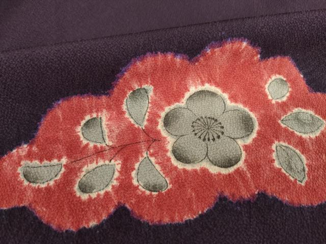 平和屋着物●訪問着　辻が花　絞り　雲取り花文　正絹　逸品　AABE4151ck