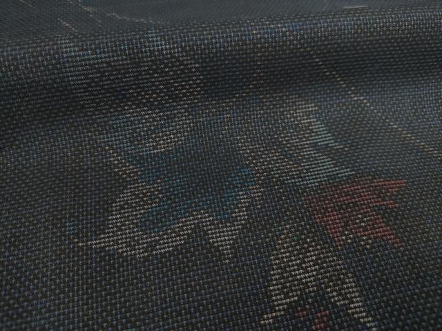 平和屋着物●本場大島紬　カタス7マルキ　花蔦草文　やまと誂製　正絹　逸品　AABE4165ck 平和屋着物○本場大島紬 カタス7マルキ 花蔦草文 やまと誂製