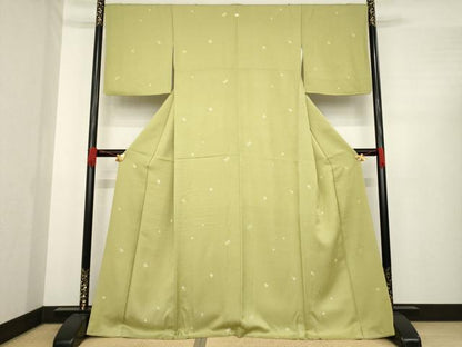平和屋着物●上質な小紋 小花文 正絹 逸品 AABE4177ck