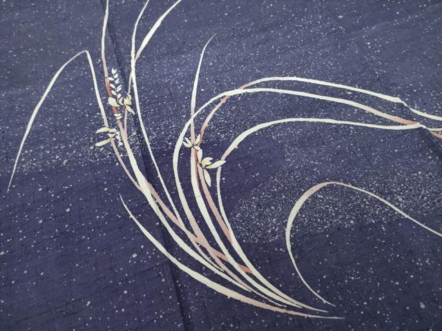 平和屋着物●訪問着　紬地　流水草花文　正絹　逸品　未使用　AABE4178ck 平和屋着物○訪問着 紬地 流水草花文 正絹 逸品 未使用 AABE4178ck