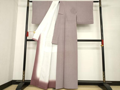平和屋着物●伝統工芸師　服部光擴監修　江戸小紋　角通し　反端付き　正絹　逸品　AABE4181ck