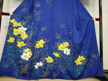 平和屋着物●訪問着　草花文　正絹　逸品　AABE4191ck