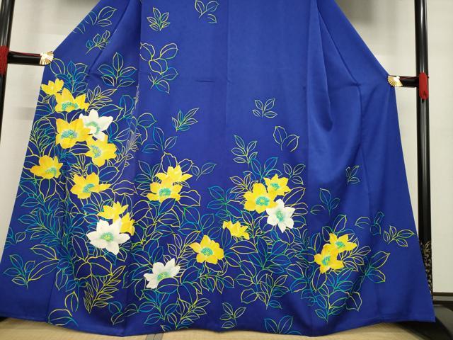 平和屋着物●訪問着　草花文　正絹　逸品　AABE4191ck