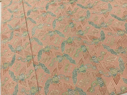 平和屋着物■上質な小紋　幾何学鳳凰文　正絹　逸品　AABE4205uw
