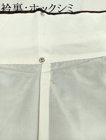 平和屋着物■上質な紬　流水花文　黒地　正絹　逸品　AABE4227uw