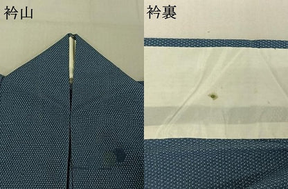 平和屋着物▽本塩沢 単衣 枝葉文 正絹 逸品 AABE4243jh
