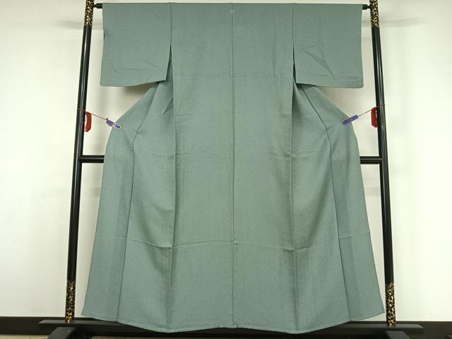 平和屋着物▽上質な色無地　単衣　浅縹色　正絹　逸品　AABE4249jh