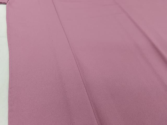 平和屋着物▽色無地　単衣　桃花色　洗える着物　AABE4254jh