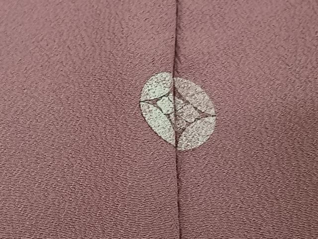 平和屋着物▽色無地　単衣　桃花色　洗える着物　AABE4254jh