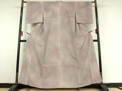 平和屋着物▽上質な小紋 単衣 霞文 暈し染め 正絹 逸品 AABE4257jh