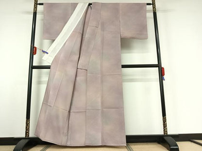 平和屋着物▽上質な小紋 単衣 霞文 暈し染め 正絹 逸品 AABE4257jh
