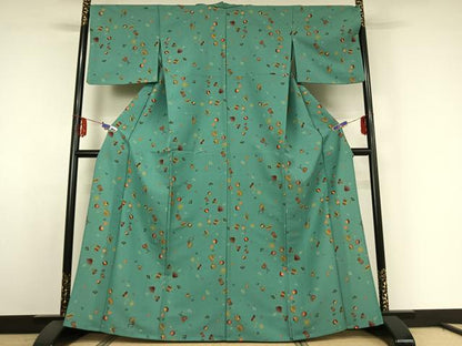 平和屋着物▽小紋 単衣 宝尽くし文 洗える着物 AABE4259jh