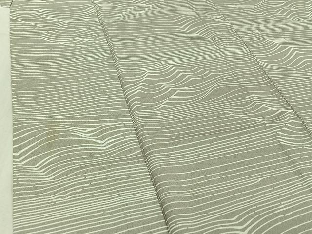 平和屋着物▽小紋　単衣　流水文　洗える着物　AABE4260jh