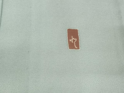 平和屋着物▽訪問着　単衣　作家物　人物風景花文　暈し染め　正絹　逸品　AABE4264jh