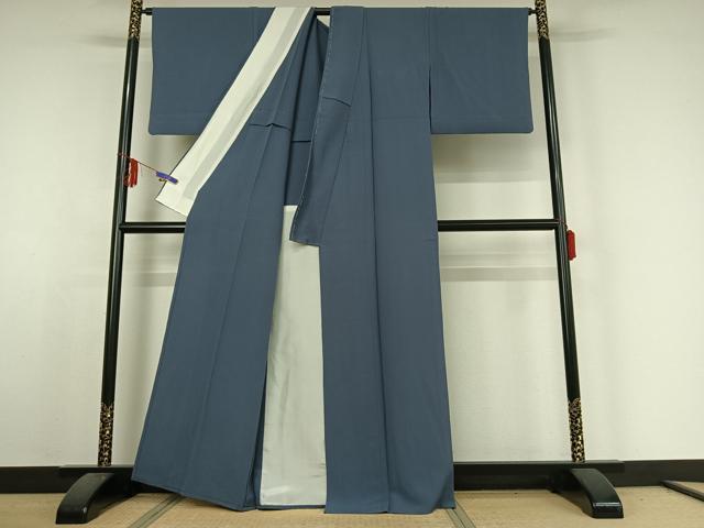 平和屋着物▽上質な色無地 単衣 薄花色 鬼しぼ縮緬 正絹 逸品 AABE4273jh