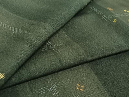 平和屋着物▽上質な小紋 単衣 琉球絣文様 正絹 逸品 AABE4280jh