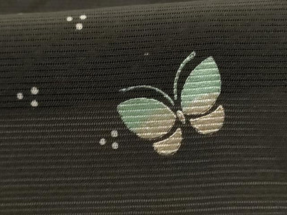 平和屋着物＊夏物 訪問着 絽 刺繍 舞蝶文 正絹 逸品 AABE4284jd