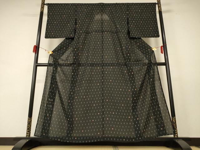 平和屋着物＊夏物 小紋 絽 成物 正絹 逸品 AABE4286jd