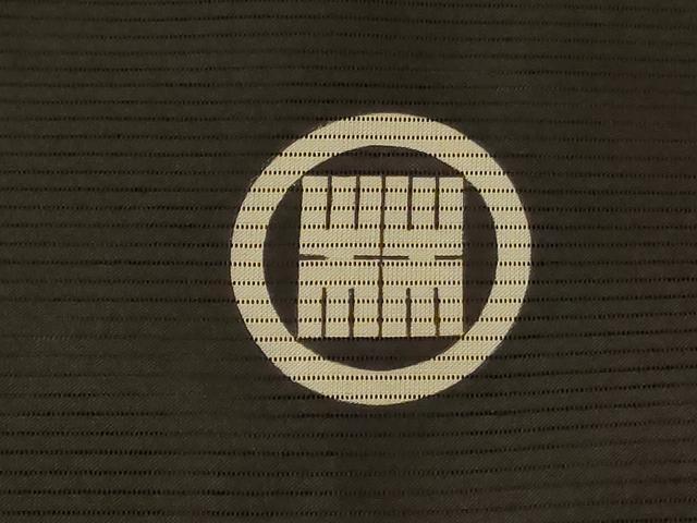 平和屋着物＊夏物 男性 黒紋付 羽織 正絹 逸品 AABE4287jd