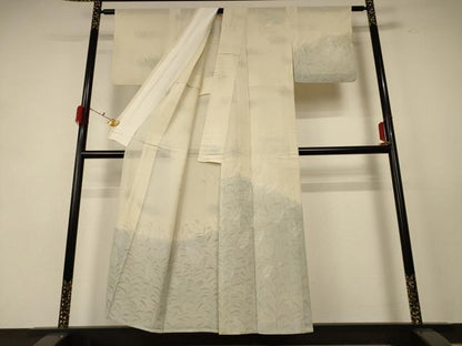 平和屋着物＊夏物 訪問着 絽 手描き 草花文 正絹 逸品 AABE4289jd