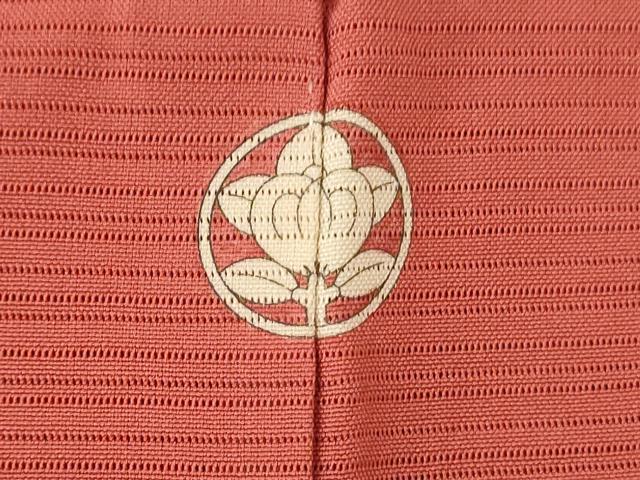 平和屋着物＊夏物 色無地 絽 紅樺色 正絹 逸品 AABE4292jd