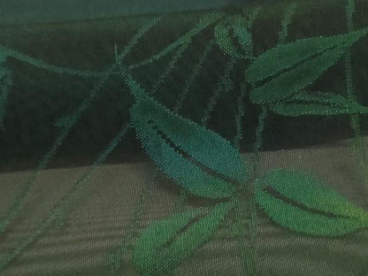 平和屋着物＊夏物 小紋 紗 枝葉文 正絹 逸品 AABE4300jd
