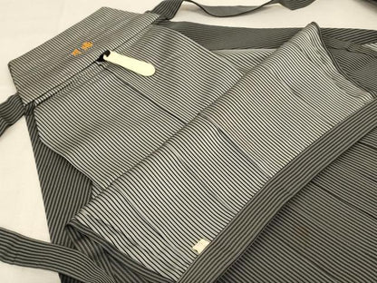 平和屋着物＊夏物　男性　馬乗り袴　縞　正絹　逸品　AABE4304jd
