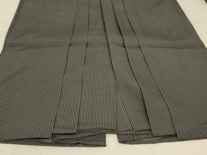 平和屋着物＊夏物　男性　馬乗り袴　縞　正絹　逸品　AABE4304jd