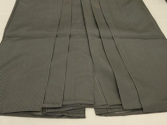 平和屋着物＊夏物　男性　馬乗り袴　縞　正絹　逸品　AABE4304jd