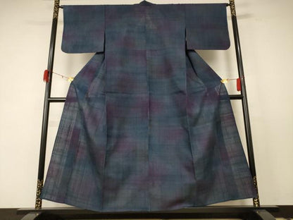平和屋着物＊夏物 紗紬 霞文 正絹 逸品 AABE4305jd
