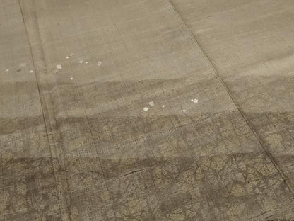 平和屋着物▽訪問着 単衣 紬地 刺繍 箔散らし文様 正絹 逸品 未使用 AABE4309jd